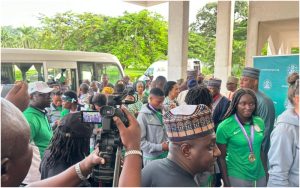Video: Super Falcons honoured at Aso Rock after historic 10th WAFCON title