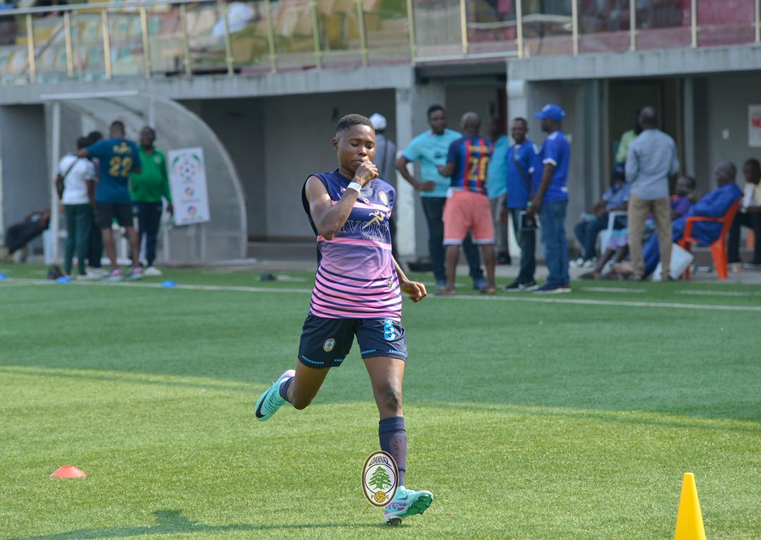Dannaz Ladies captain Solaty Fatimah during a training session ahead of the Osun Babes clash at the Mobolaji Johnson Arena.