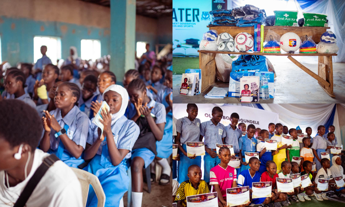 Olasubomi Ogundele impacts students with Scholarships and Sports Kits